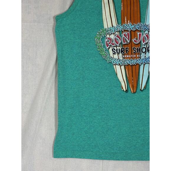 Ron Jon Surf Shop Clearwater Beach Tank Top - Teal Men’s Sleeveless Shirt Large - Picture 14 of 16